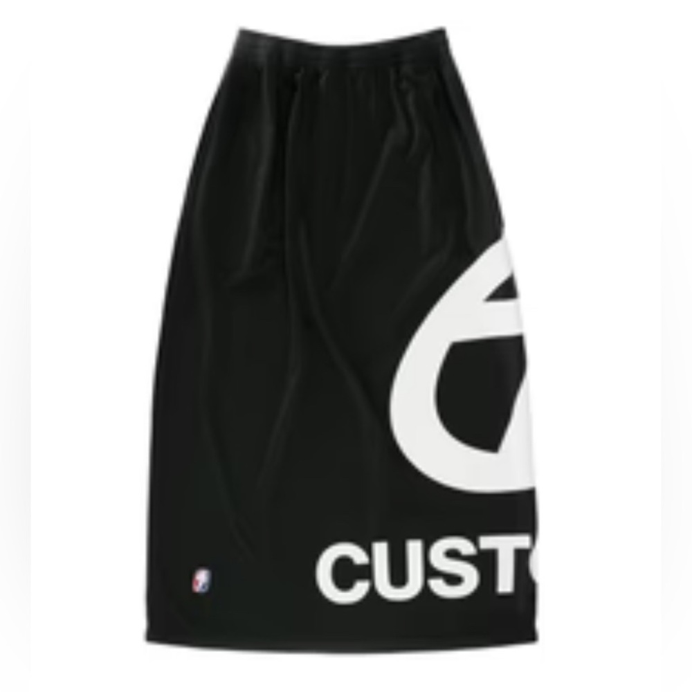 Telfar Long T-Shirt Skirt in Black, size S